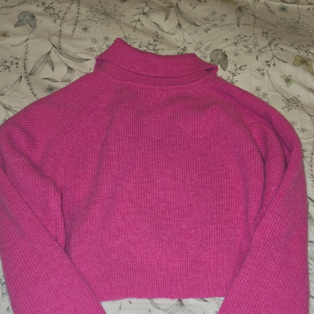 Le Lis Fuchsia Cowl Neck Sweater - Picture 6 of 8